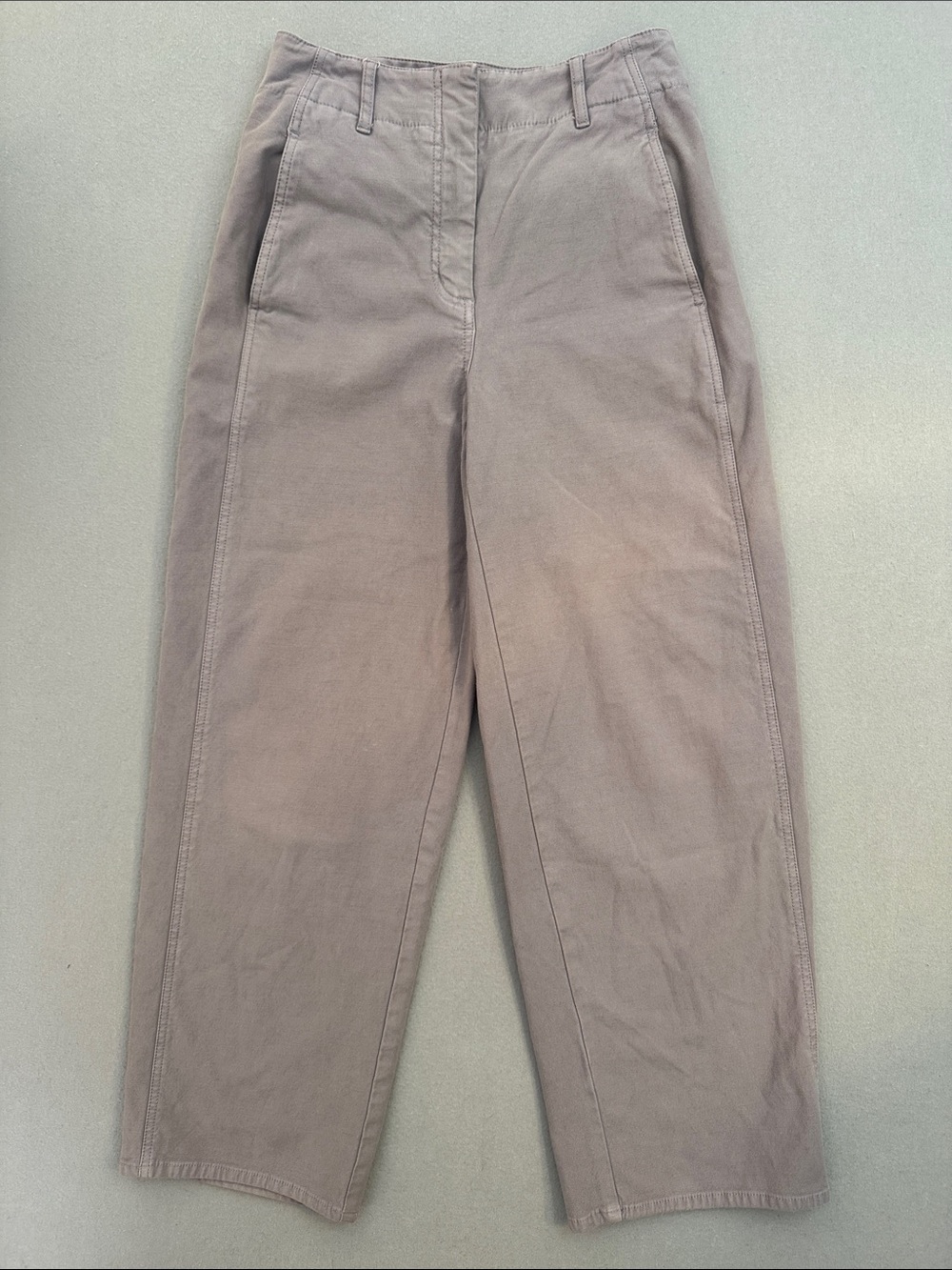 Wilfred Free Aritzia Barrel Leg Cotton Pants Size 4 Mauve Taupe